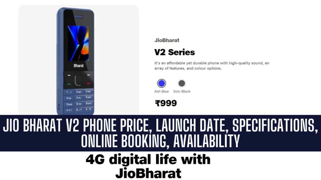 Jio Bharat V2 4G smartphone
