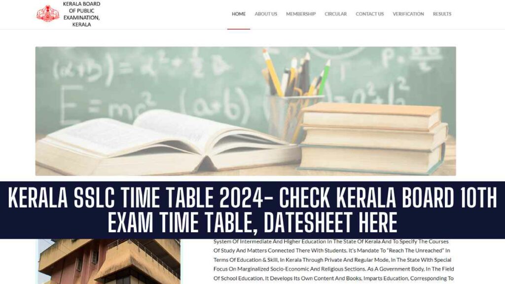 Kerala-SSLC-Time-Table-2024
