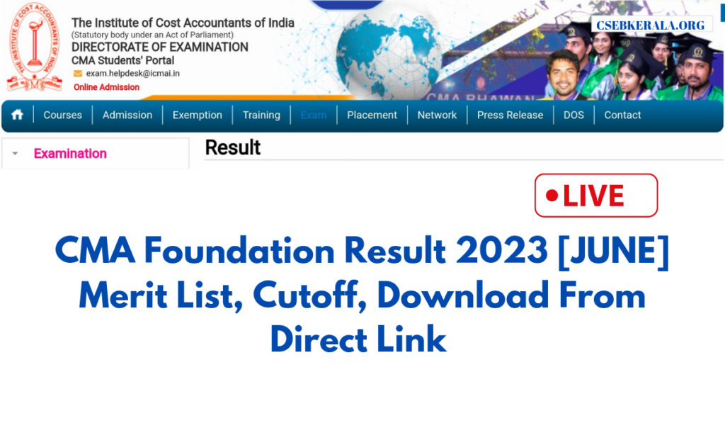 CMA Foundation Result 2023