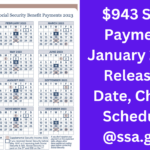 $943 SSA Payment January 2024 Released Date, Check Schedule @ssa.gov