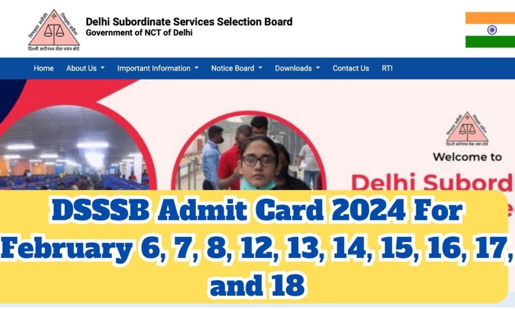DSSSB Admit Card 2024: 