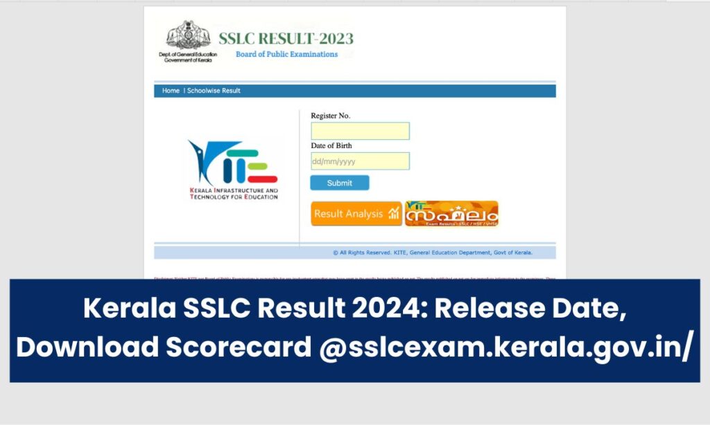 Kerala SSLC Result 2024: Release Date, Download Scorecard @sslcexam.kerala.gov.in/