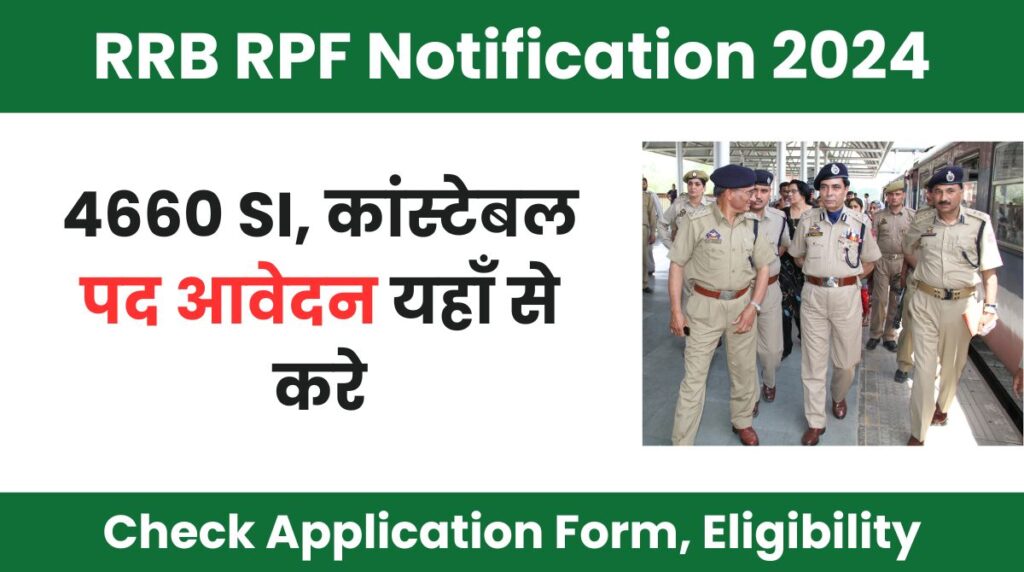 RRB RPF Notification 2024: 4660 SI, Constable posts Application Form [OUT] @rrbapply.gov.in