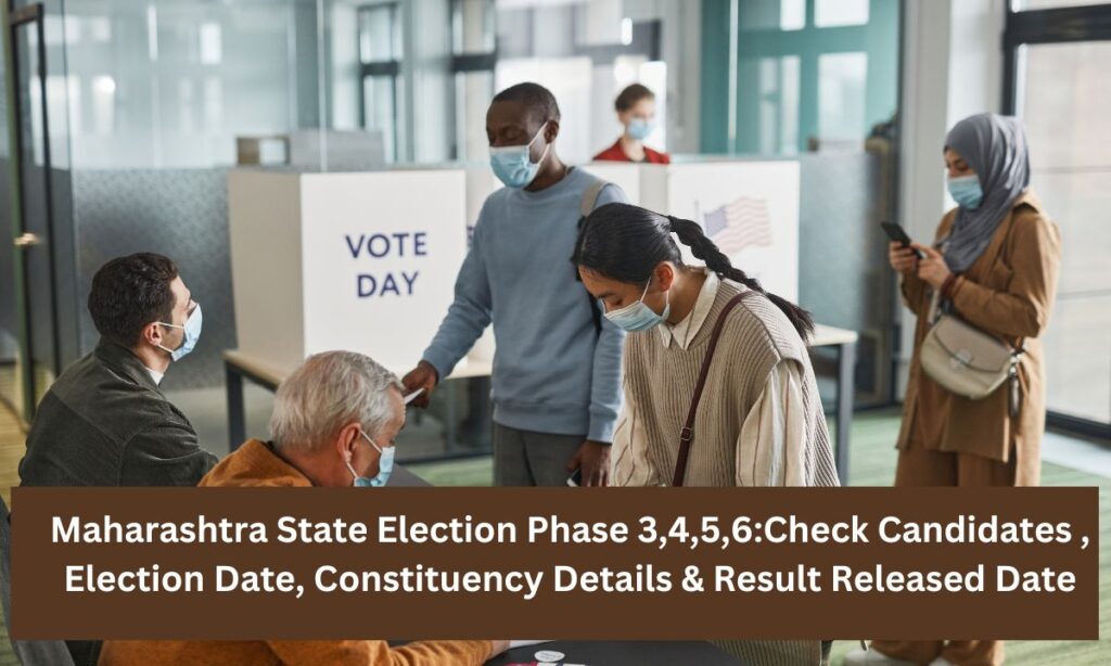 Maharashtra State Election Phase 3,4,5,6:Check Candidates , Election Date, Constituency Details & Result Released Date